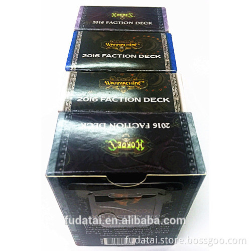 FDT customized popular paper game card printing with box printing pvc window